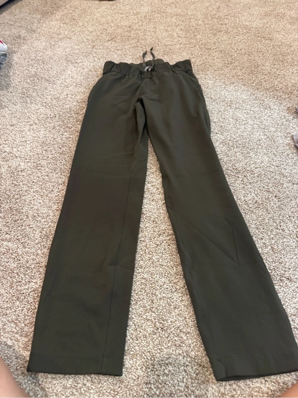 lululemon Olive Green Elastic Waist Pull-On Pants